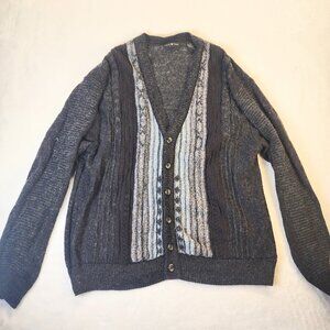 Vintage 2000s Cotton Traders Knit Cardigan Sweater Men's XL/ Wool Blend / Y2K